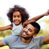 Father and Daughter Playing Airplane