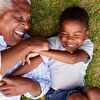 Grandpa and Grandson Having Fun Together