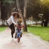 Mother and Son Cycling